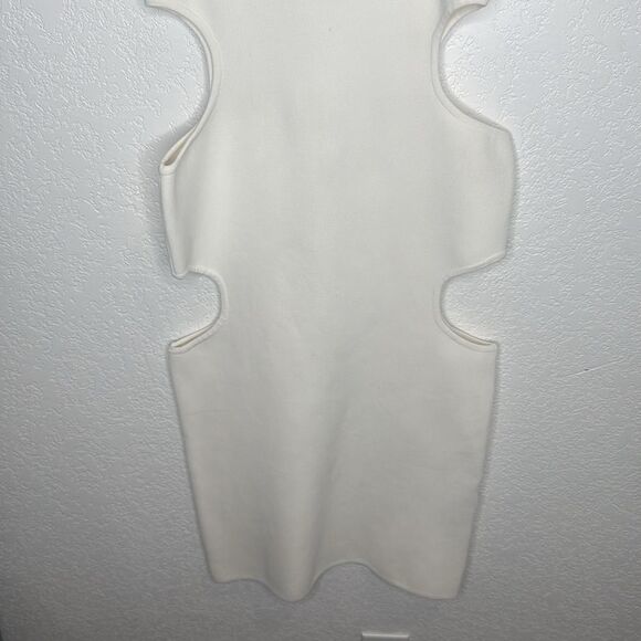 NWT DUNDAS Cut Out MIDI Dress White Knit Revolve Small - Picture 6 of 16